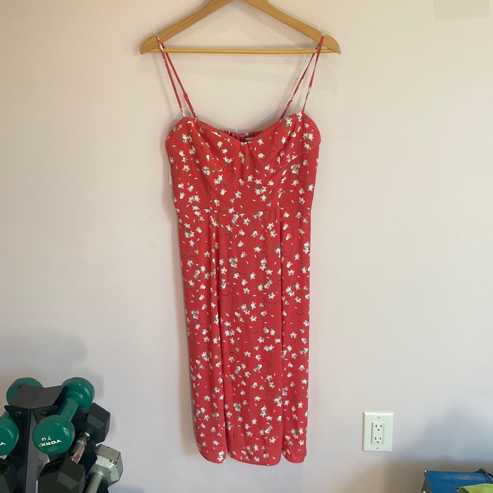 Sunday Best Red Floral Midi Dress